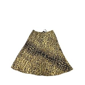 NWT Kobe Halperin Yellow Leopard Kathy Skirt sz XL
